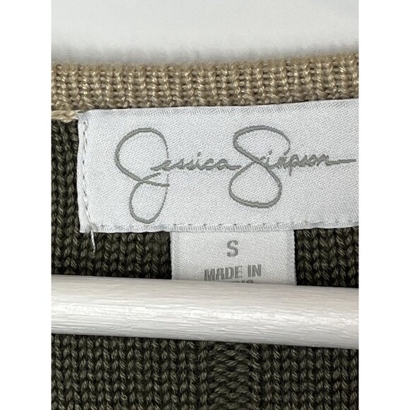 Jessica Simpson Colorblock Knit Sweater Dress Green Orange Size Small - Picture 6 of 14